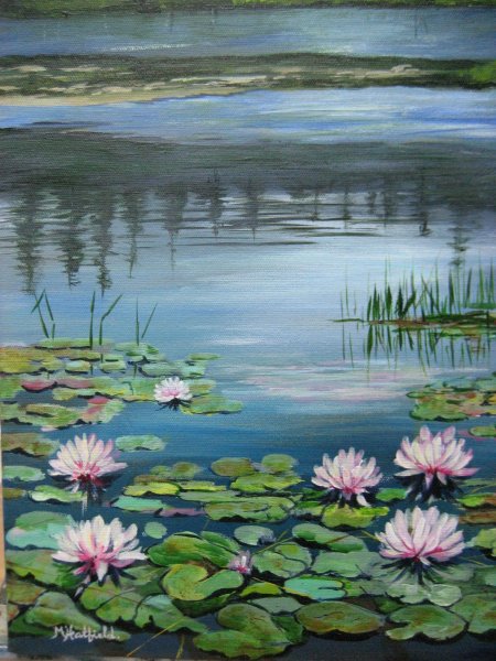 Картина лотосы импрессионист нортон льюис