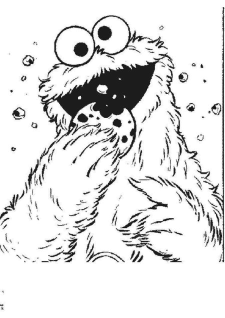Улица сезам куки монстр раскраска