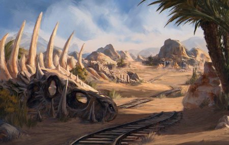 Пустыня деревня концепт арт