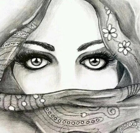 Шахерезада рисунок карандашом