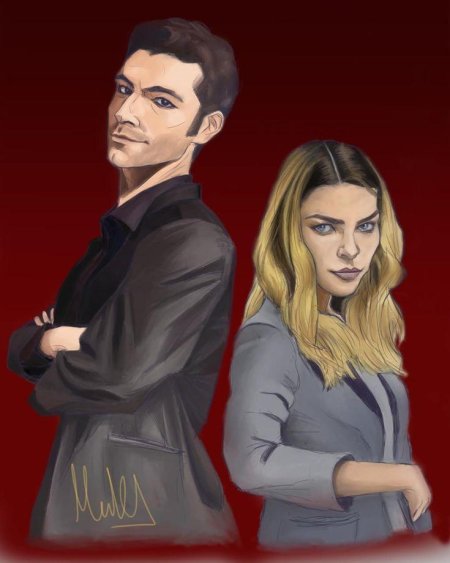 Люцифер морнингстар и хлоя деккер арт