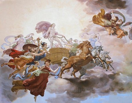 Фаэтон на колеснице аполлона (гелиоса). художник бертин николас (1720)