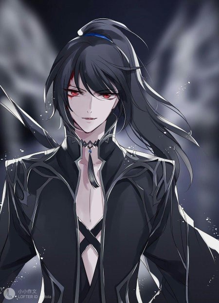 Аниме парень с черными волосами