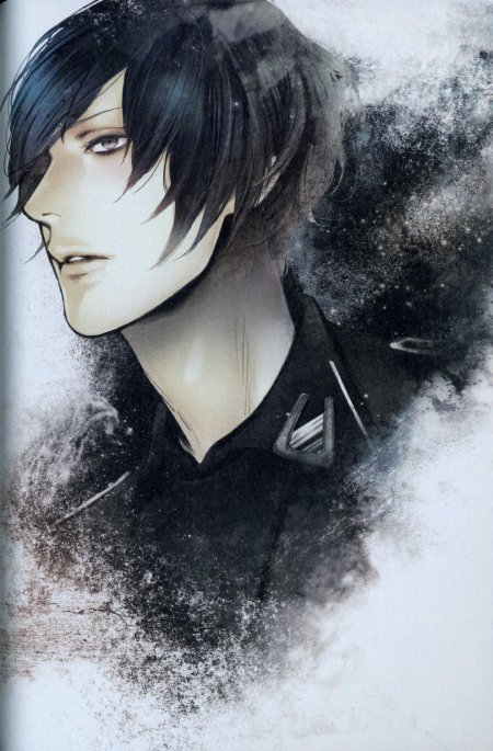 Парень с темными волосами арт