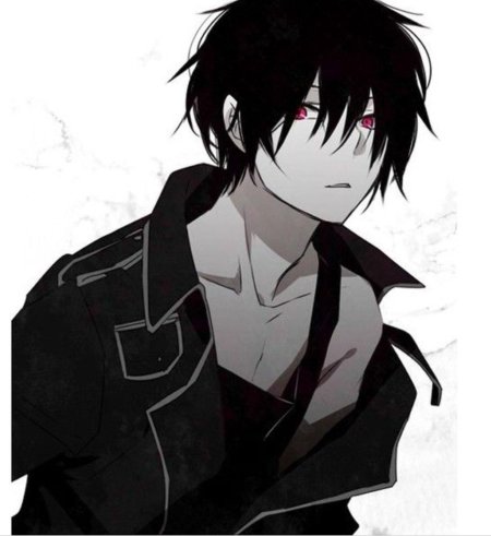 Аниме парень с черными волосами