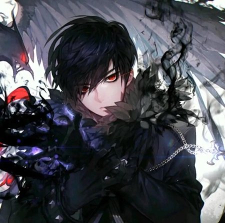 Аниме парень с чёрными волосами