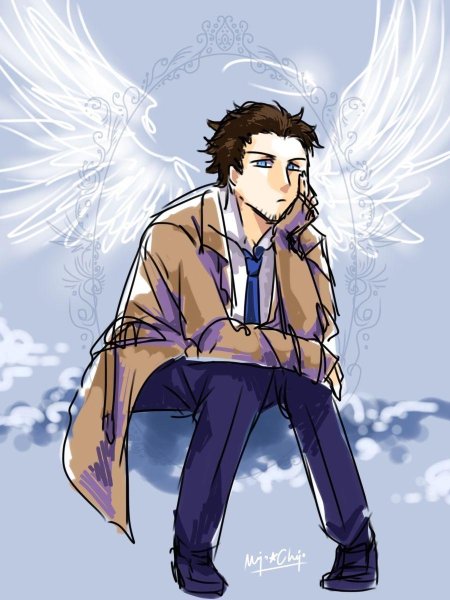 Сверхъестественное кастиэль чиби