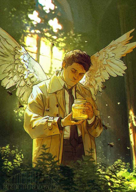 Кастиэль ангел сверхъестественное арт