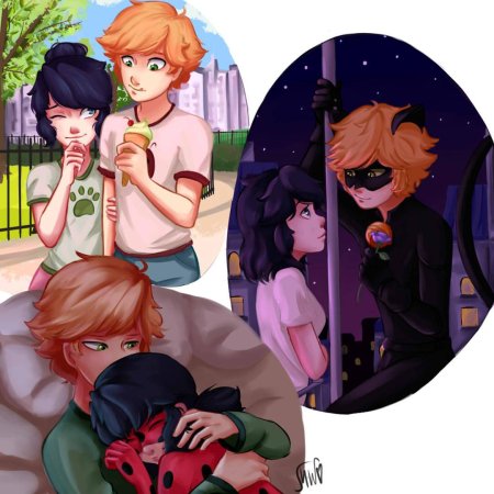 Маринетт кот нуар и адриан