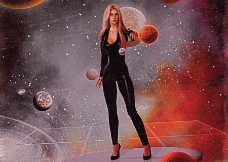 Девушка и планеты