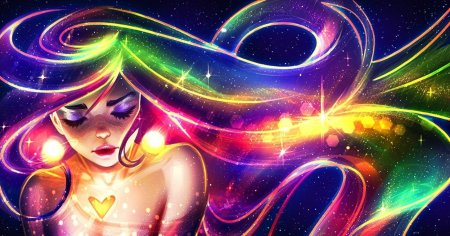 Радужная девушка