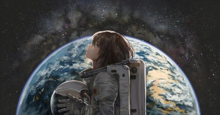 Девушка космонавт арт