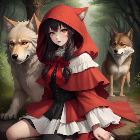 Красная шапочка с волком