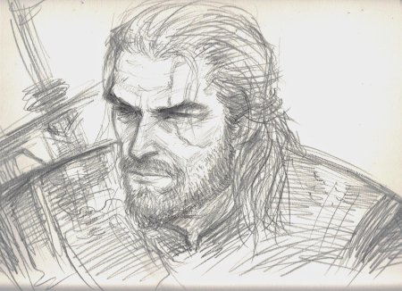 Скетч ведьмак геральт