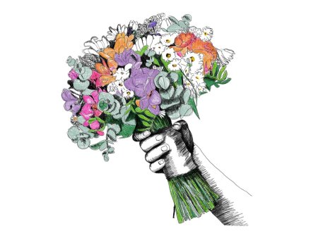 Букет иллюстрация