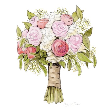 Свадебный букет эскиз
