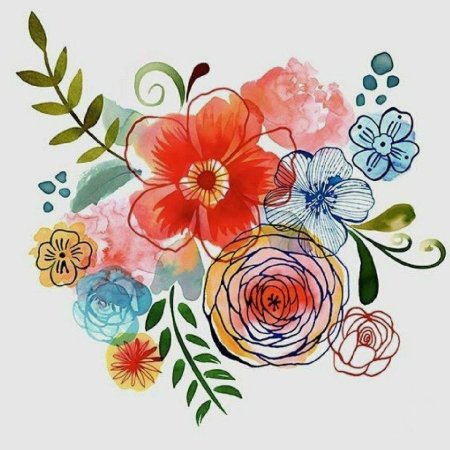 Акварельные цветы