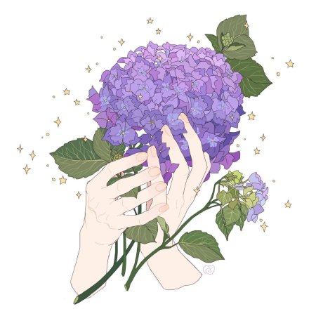 Рука держит цветок