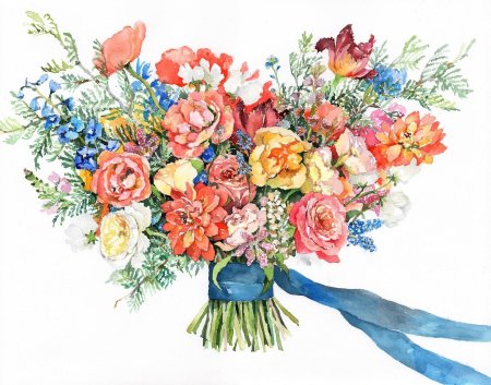 Букет акварель