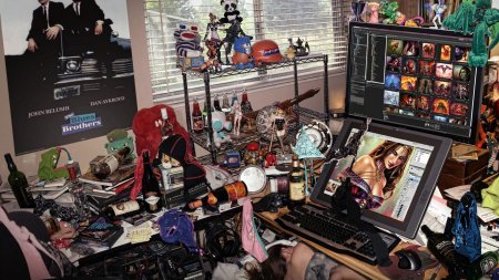 Творческий беспорядок в комнате