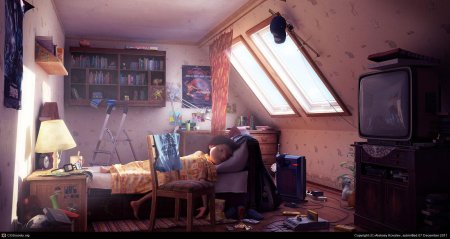 Уютная комната с бардаком