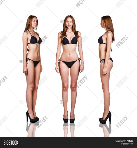 Женщина сбоку в полный рост