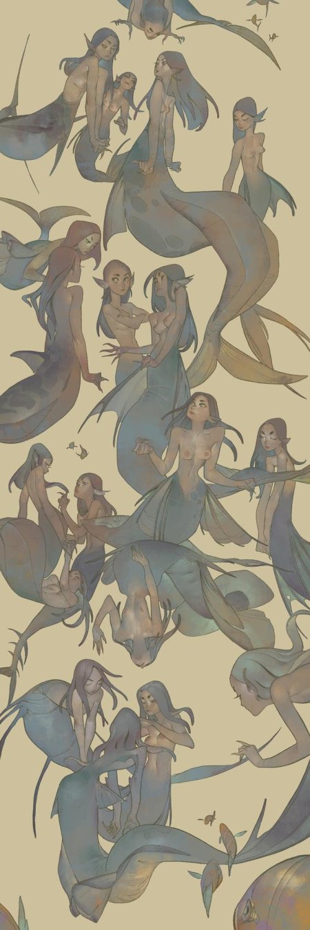 Референс русалка и человек