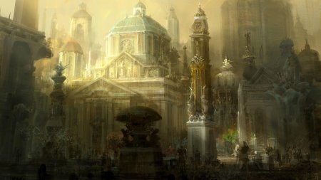 Имперский дворец фэнтези арт концепт