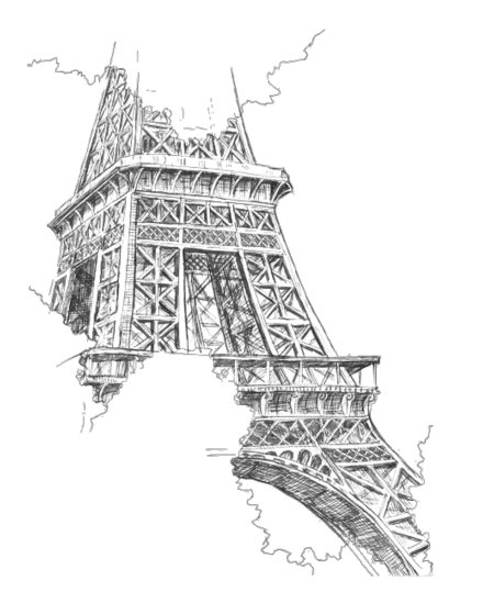 Франция эльфивая башня рисунок