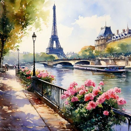 Париж эйфелева башня художники
