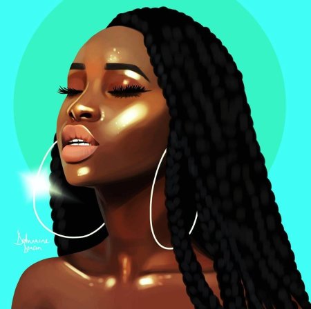 Арты темнокожих девушек