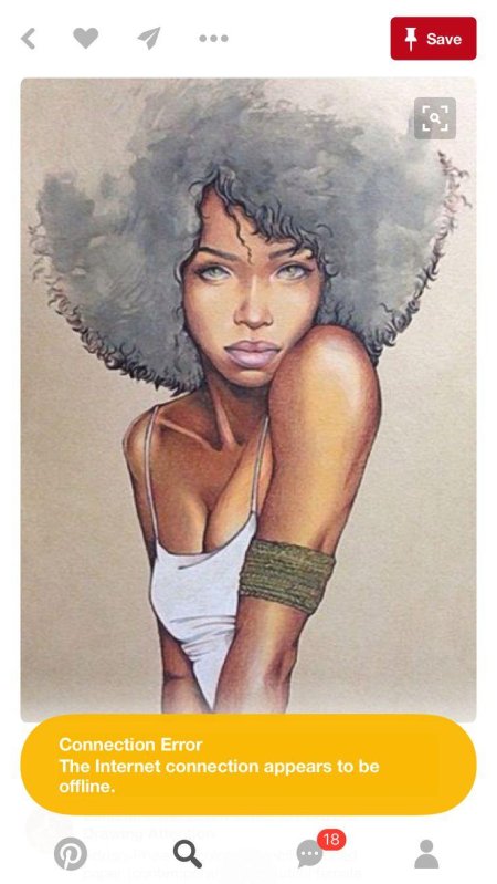 Темнокожая девушка рисунок