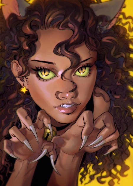 Темнокожая девочка арт