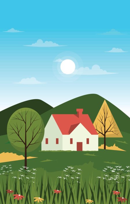 Иллюстрация пейзаж