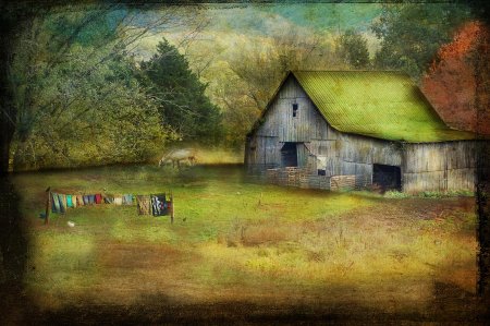 Домик в поле арт