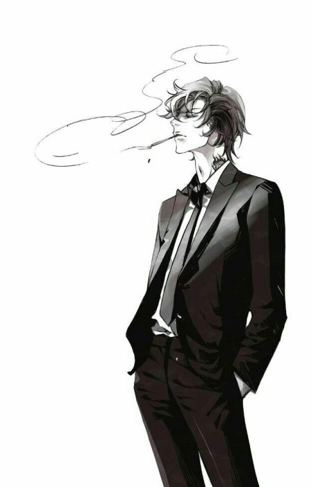 Аниме парень в смокинге