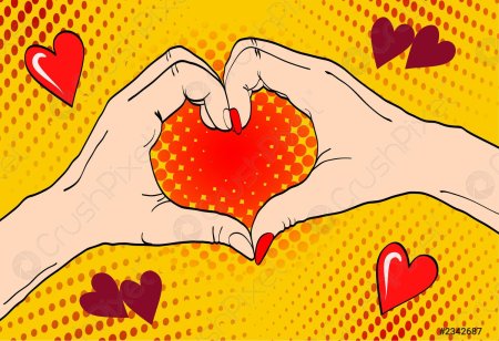 Сердце поп арт