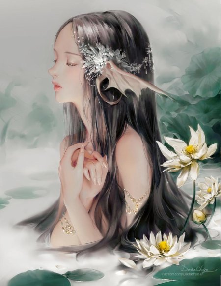 Девушка с лотосом