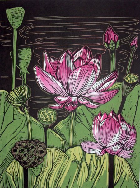 Лотус гравюра