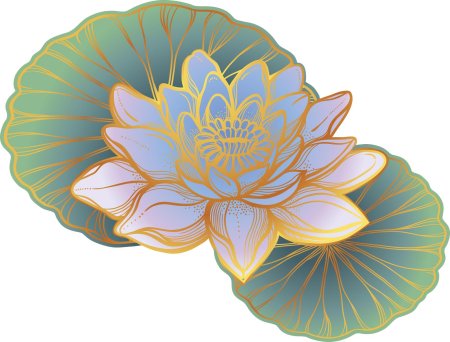 Лист лотоса на прозрачном фоне