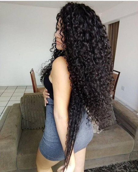 Афро кудри на длинные волосы