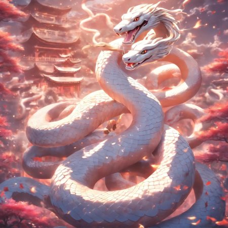 Белая змея арт