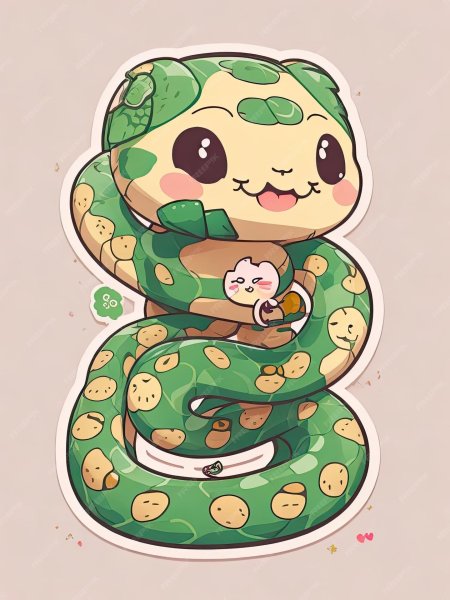 Змея арт милый