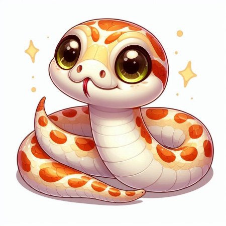 Змея милая рисунок