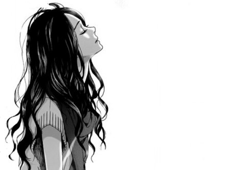 Грустная аниме девушка