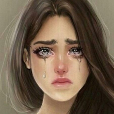 Плачущая девушка рисунок