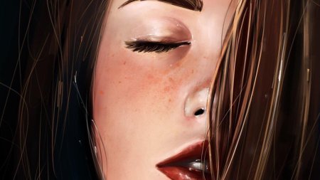 Женское лицо арт