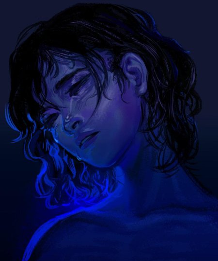 Плачущая девочка арт