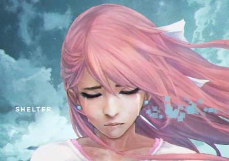 Девочка с розовыми волосами