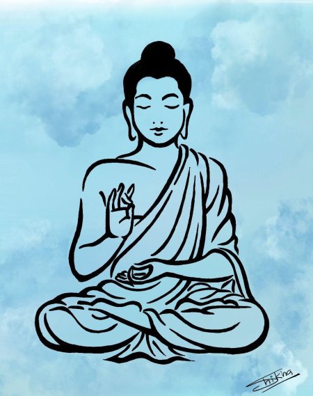 Будда шакьямуни рисунок